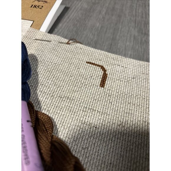 Break Time‎ Coffee Tea Cross Stitch Pattern Fabric Thread Kit - Picture 4 of 5